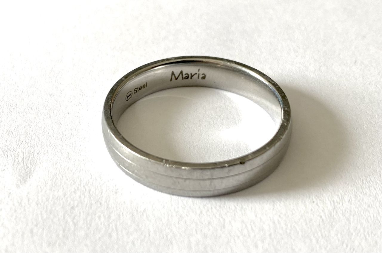 Herren-Ring mit Gravur "Maria"